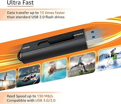 Amazon Basics 128 GB, USB 3.1 Flash Drive - Gambar 4